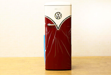 冷蔵庫買取価格相場
ゴレニア OBRB152 冷凍冷蔵庫  バーガンディ ワーゲンバス　年式不明　新品未使用品 