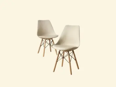 Bayside Furnishings アクセントチェア 2脚セット ベージュ
